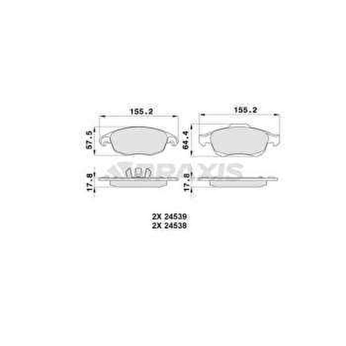 ON FREN BALATASI C4 PICASSO C4 II DS4 1.6HDI 110 - 1.8 16V 10 - 06 PARTNER TEPE BERLINGO III P5008 DS5 - BRAXIS AA0023