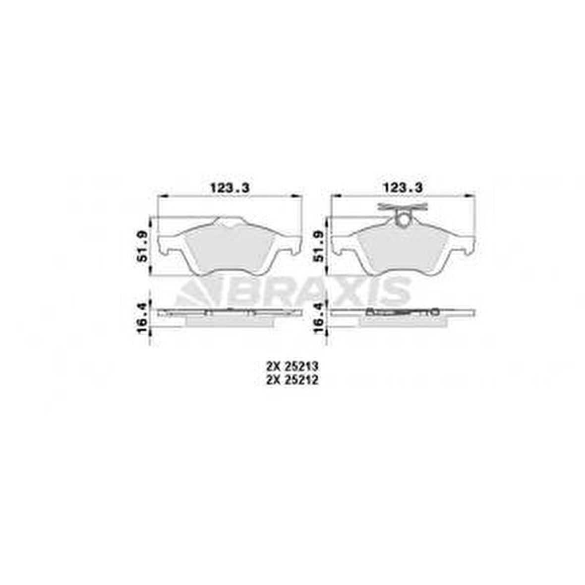 ARKA FREN BALATASI LAGUNA II III VECTRA C C MAX FOCUS II 04 -- FOCUS II C MAX 03 07 CONNECT 1.8TDCI 02 -- VOLVO S40 JAGUAR XF - XJ - XK MAZDA 3 MAZDA 5 P508 C5 III - BRAXIS AA0025