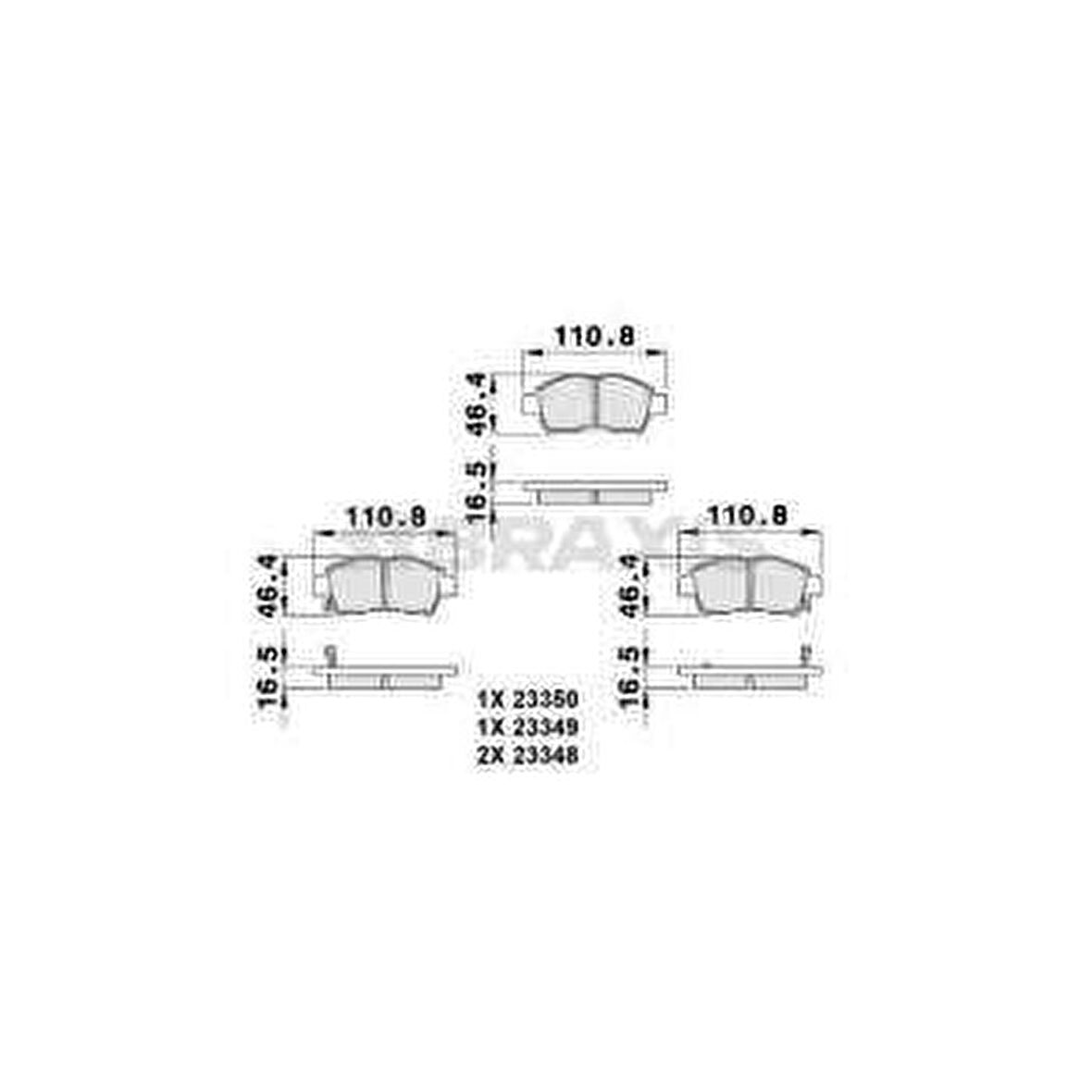 ON FREN BALATASI COROLLA VERSO VVT I 2001- COROLLA 2002 2007 - BRAXIS AB0077