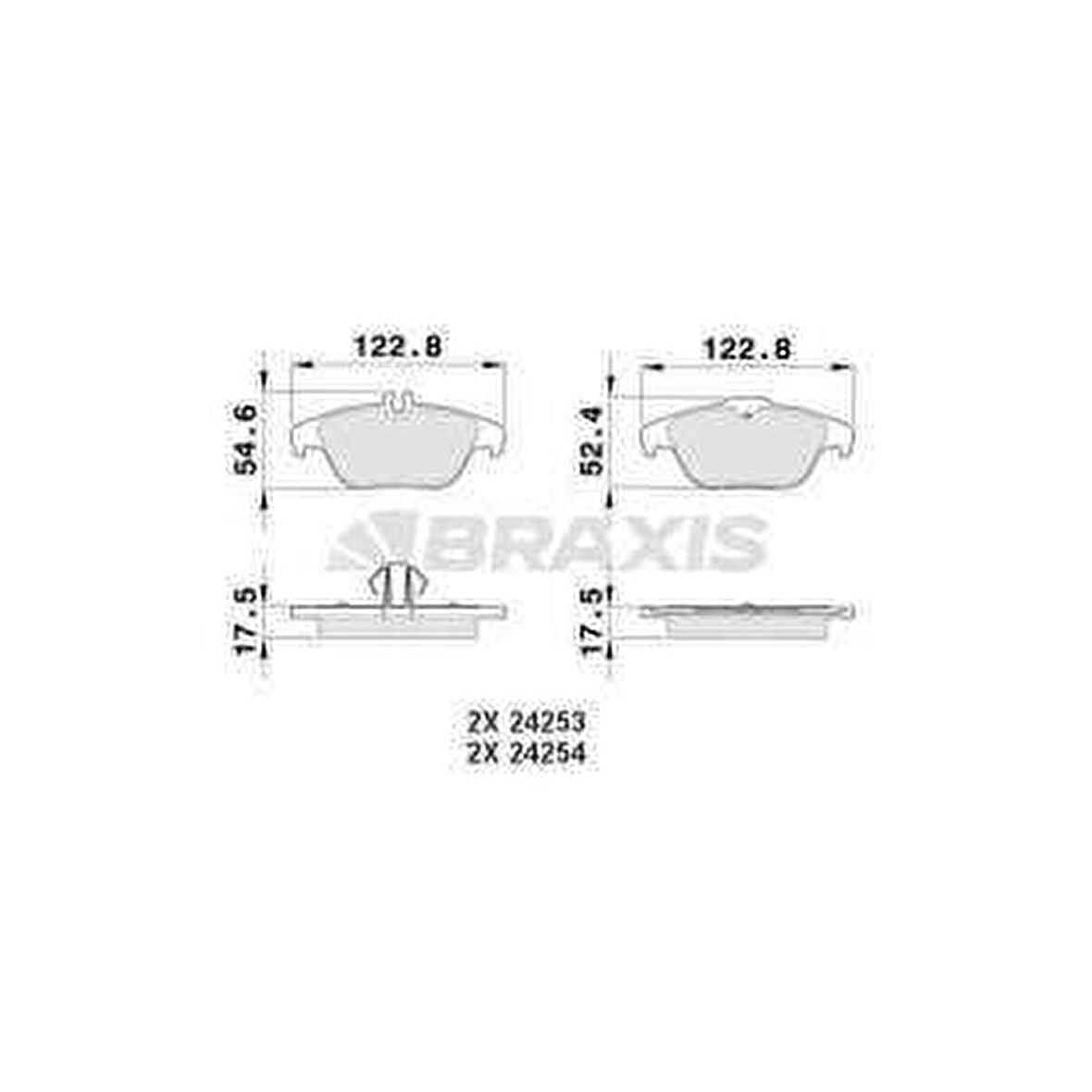 FREN BALATASI ARKA X204 08-15 W204 07-14 S204 07-14 C207 11-16 A207 10-16 - BRAXIS AA0091