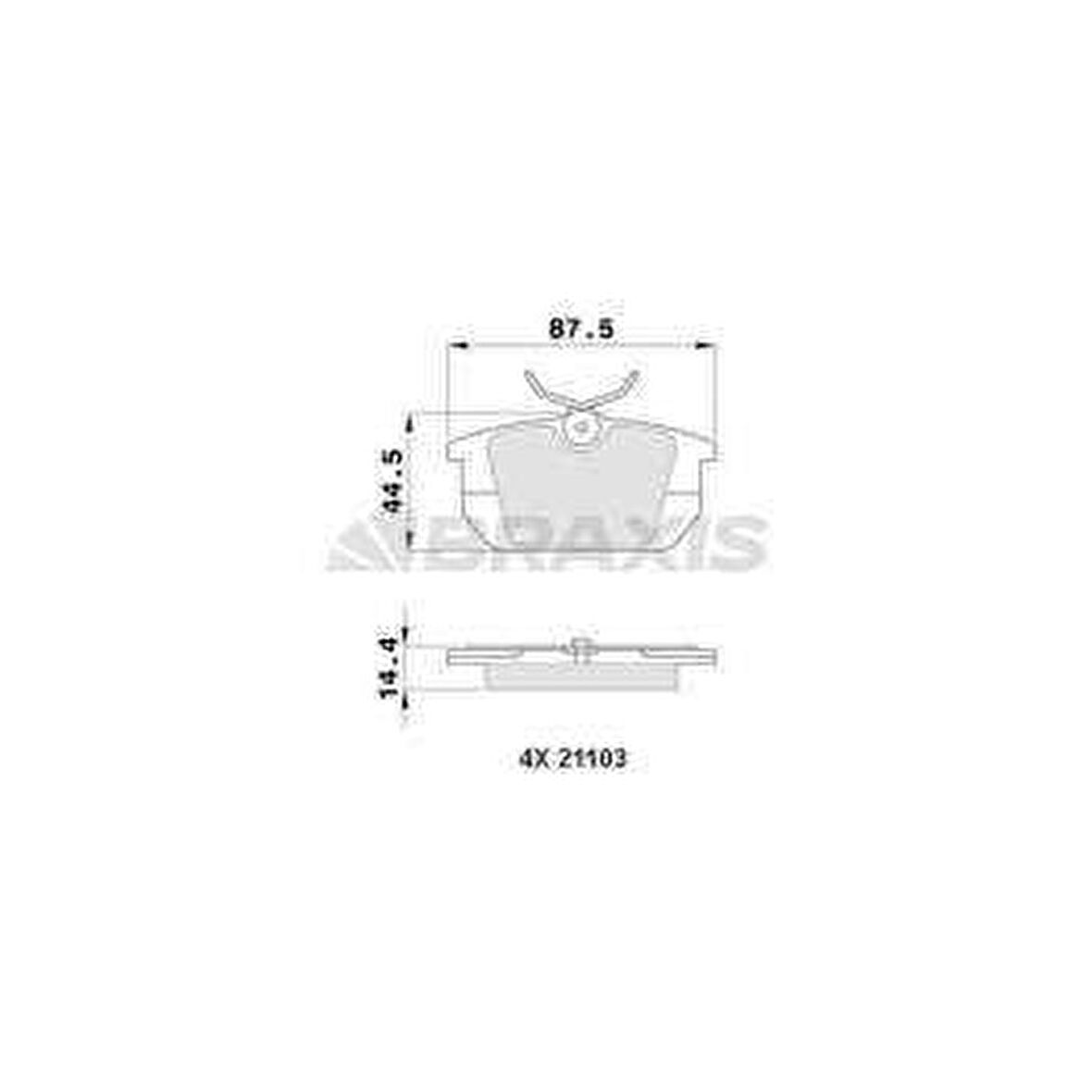 ARKA FREN BALATASI COUPE MAREA MAREA WEEKEND TEMPRA TIPO 2.0IE 16V - BRAXIS AA0144