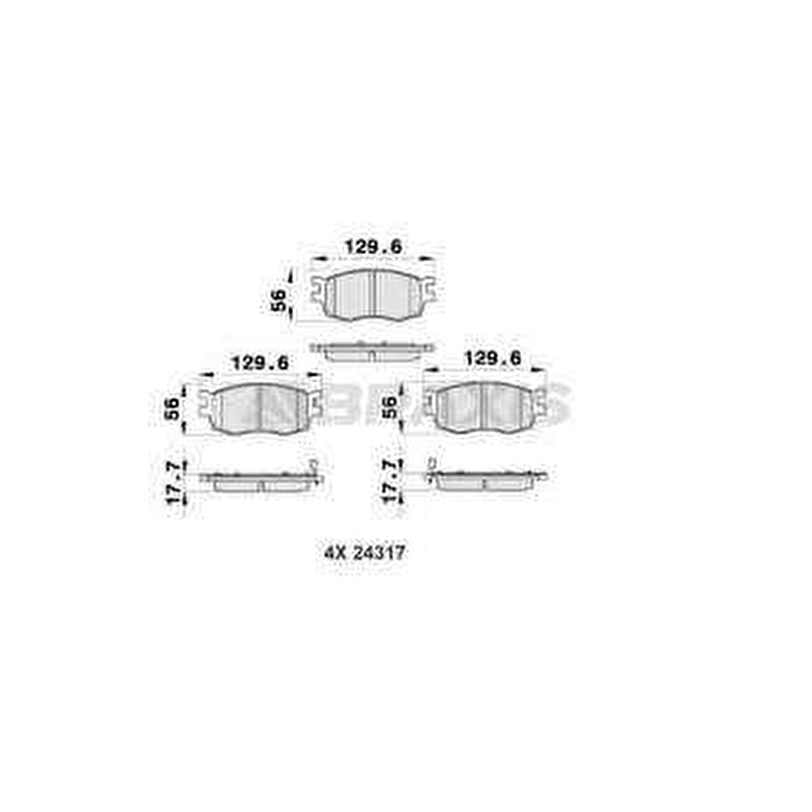 ON FREN BALATASI ACCENT ERA 2006 2012 KIA RIO 2006 2012 I20 2008- - BRAXIS AB0185