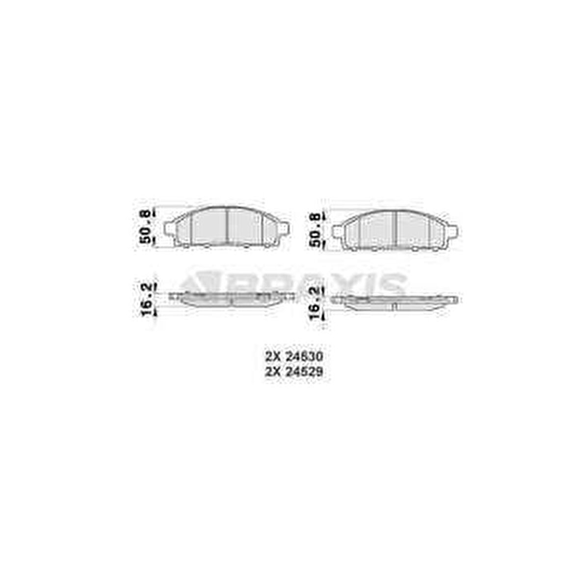 ON FREN BALATASI L200 2.5 D 4X4 2006 2012 L200 2.4 2015- FIAT FULLBACK 16- - BRAXIS AB0187