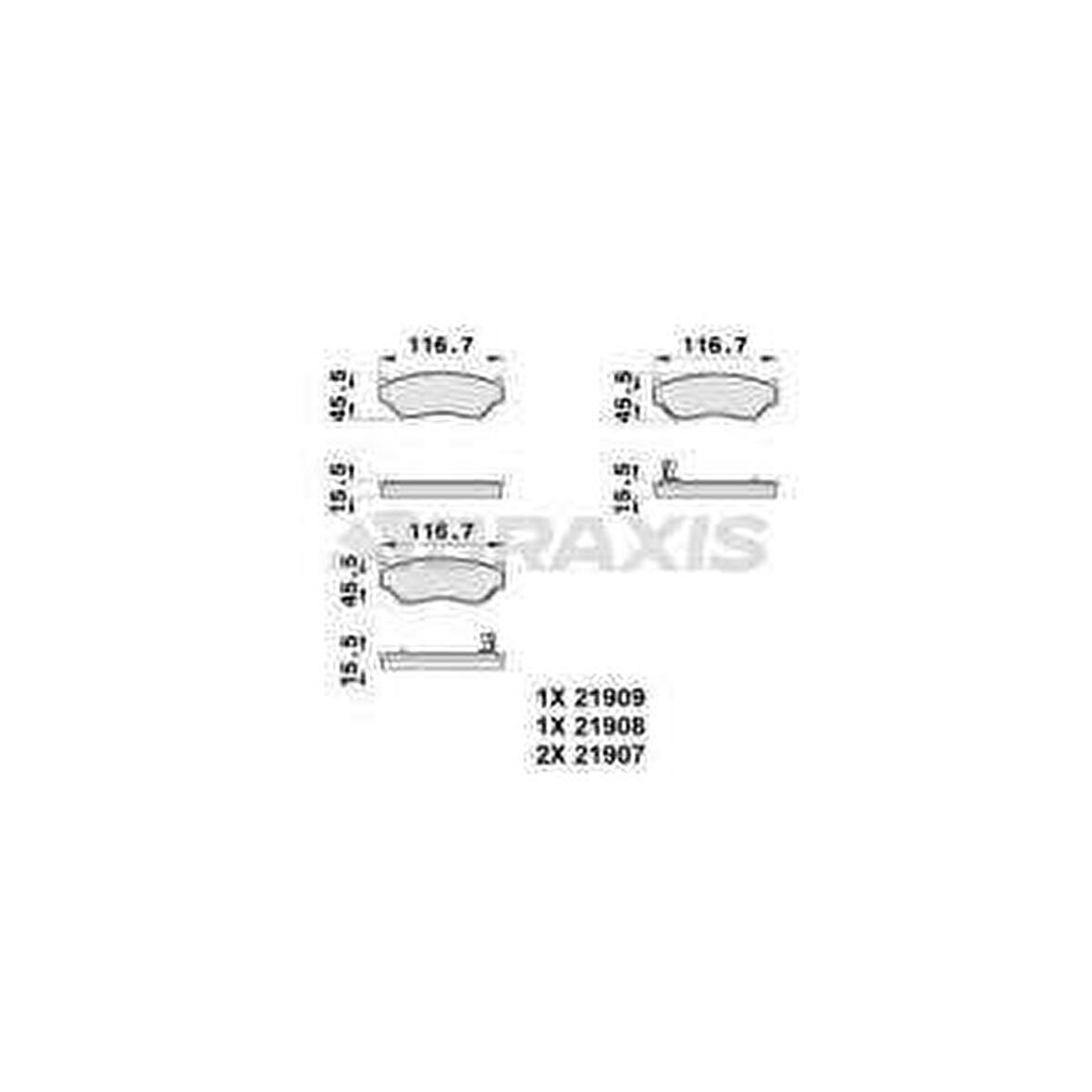 ON FREN BALATASI VITARA 5 KAPI 90-98 - BRAXIS AB0218