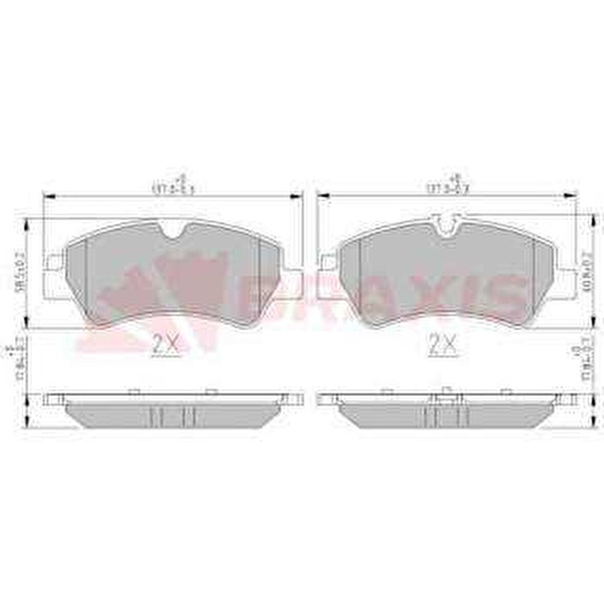 FREN BALATASI ARKA TRANSIT CUSTOM TTF 14- V362 YENI TRANSIT V363 TTG 14- V363 TEK TEKER - BRAXIS AA0600