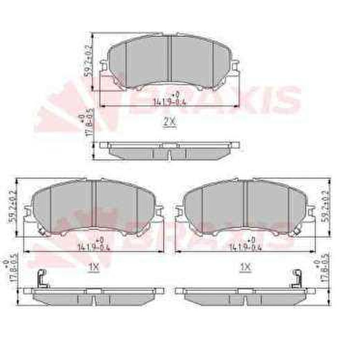 ON FREN BALATASI NISSAN QASHQAI J11 KASA 2013- XTRAIL 2014- RENAULT KADJAR 2015- - BRAXIS AA0617