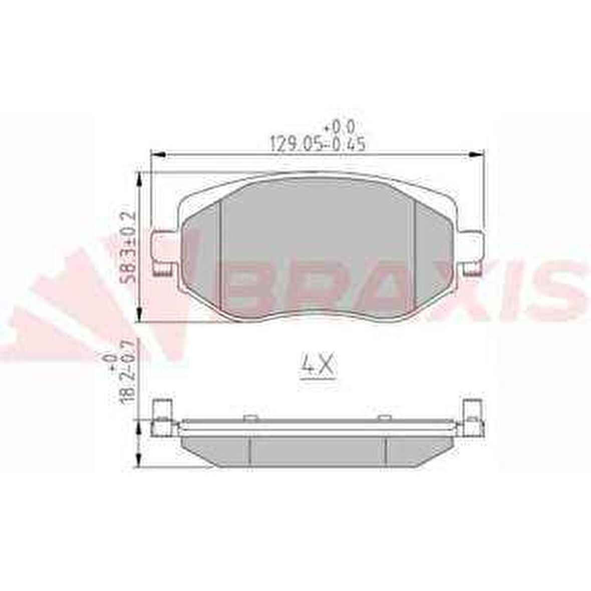 FREN BALATASI ON MEGANE IV H4M1.2 TCE 1.5 DCI 16- - BRAXIS AA0668