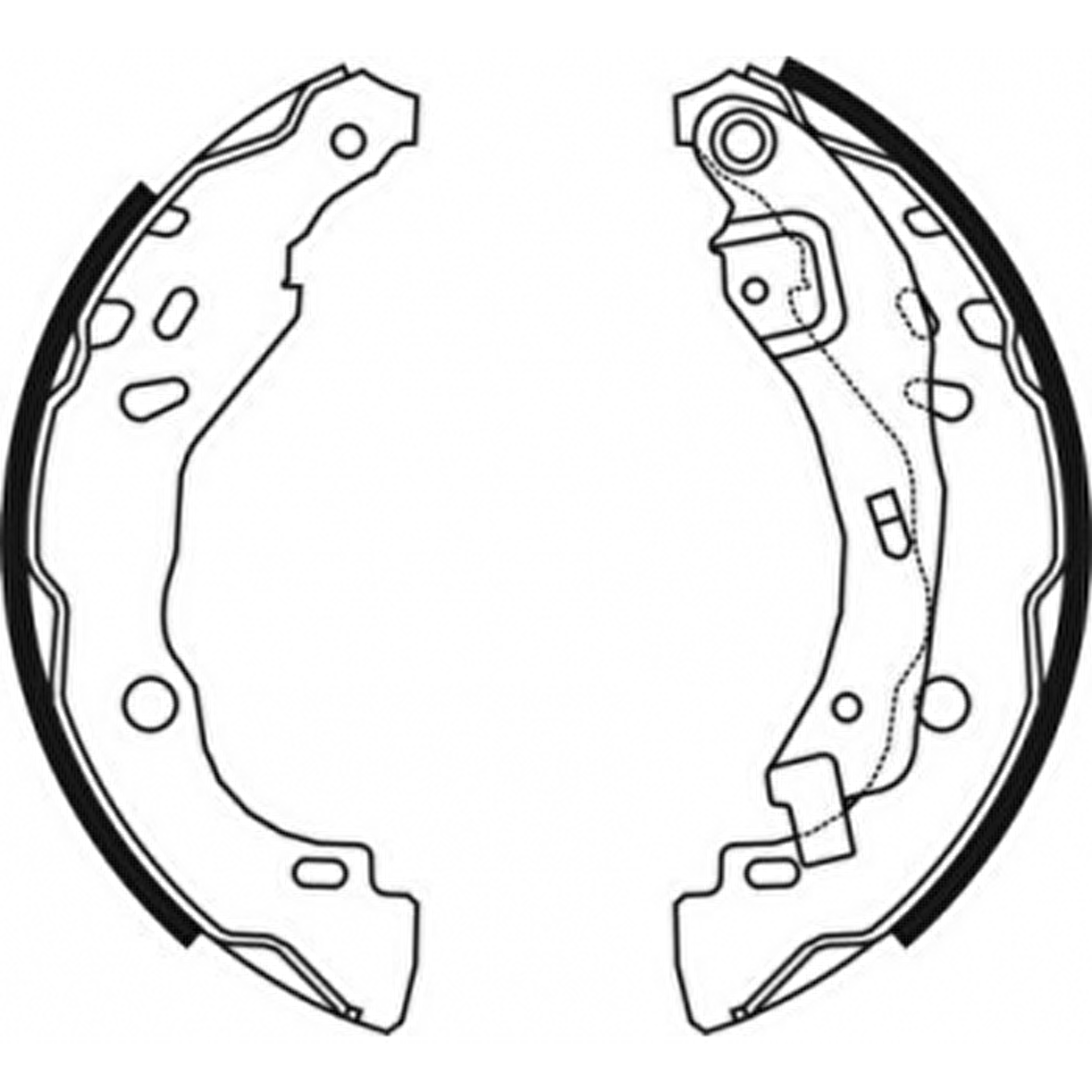 ARKA FREN BALATASI PABUCLU DUSTER 4X4 LOGAN CLIO II 1.2 1.2 16V 1.4 1.4 16V 1.5DCI 1.6 16V 1.9D 1.9DTI 09 - 99- P301 P208 C ELYSEE DS3 C3 A51 09- - BRAXIS AC0062