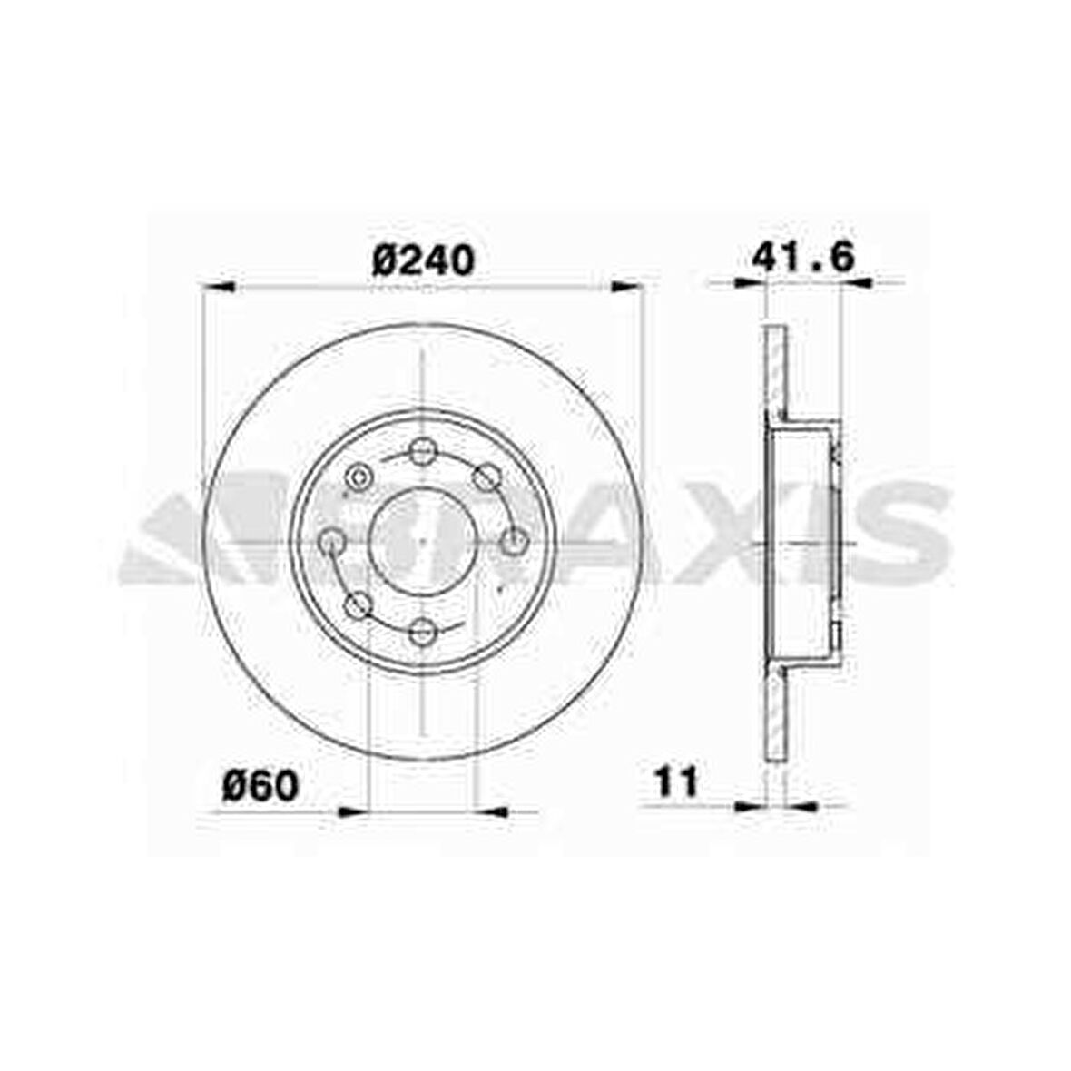 ON FREN DISK AYNASI HAVA SOGUTMASIZ CORSA C Z10XE Z12XE - BRAXIS AE0048