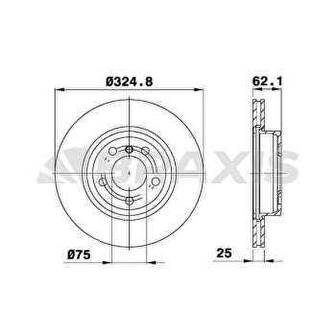 ON FREN DISKI BMW  X3 E83 325mm - BRAXIS AD0233