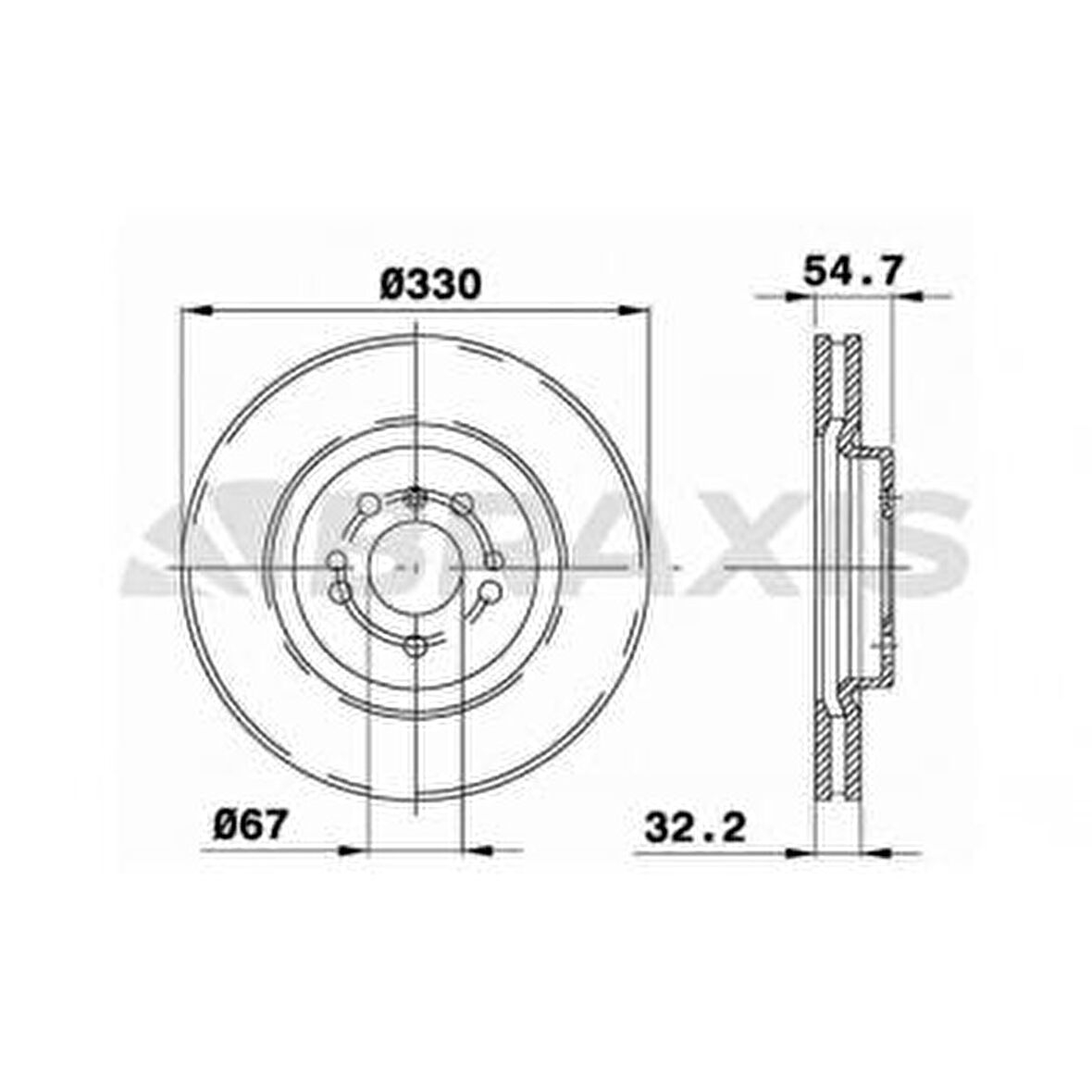 FREN DISKI ON 4-matic W166 15-19 C292 15-19 W251 06-12 - BRAXIS AD0410