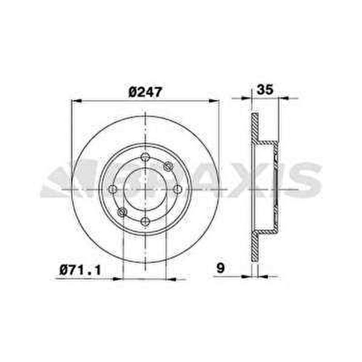 ARKA FREN DISK AYNASI PARTNER II BERLINGO II TU5JP4 1.6 16V DV6 1.6HDI P1007 P307 C2 C3 C4 SARA - BRAXIS AE0072