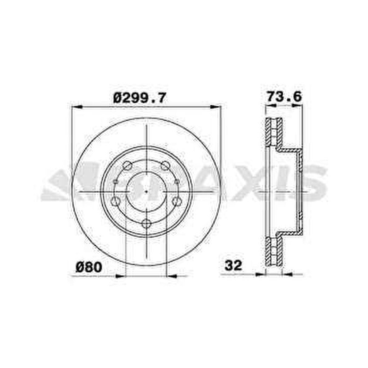 ON FREN DISK AYNASI JUMPER III BOXER III DUCATO III 20Q CAP300 KALINLIK32 06- KARSAN JEST - BRAXIS AD0985