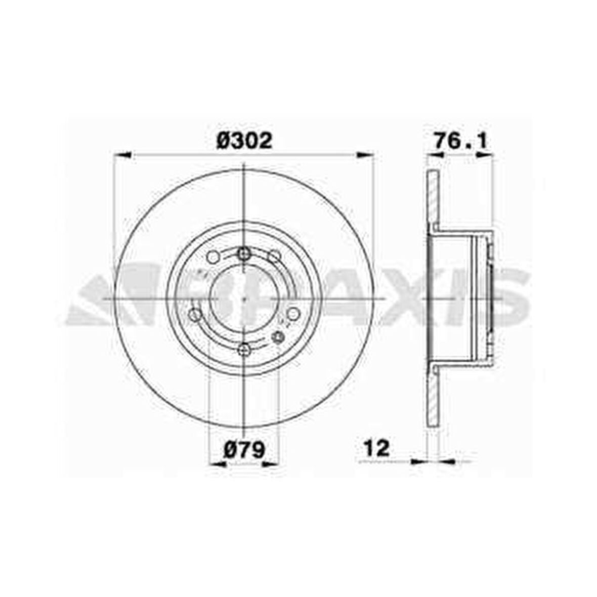 FREN DISKI ON BMW E34 88-96 - BRAXIS AD1019