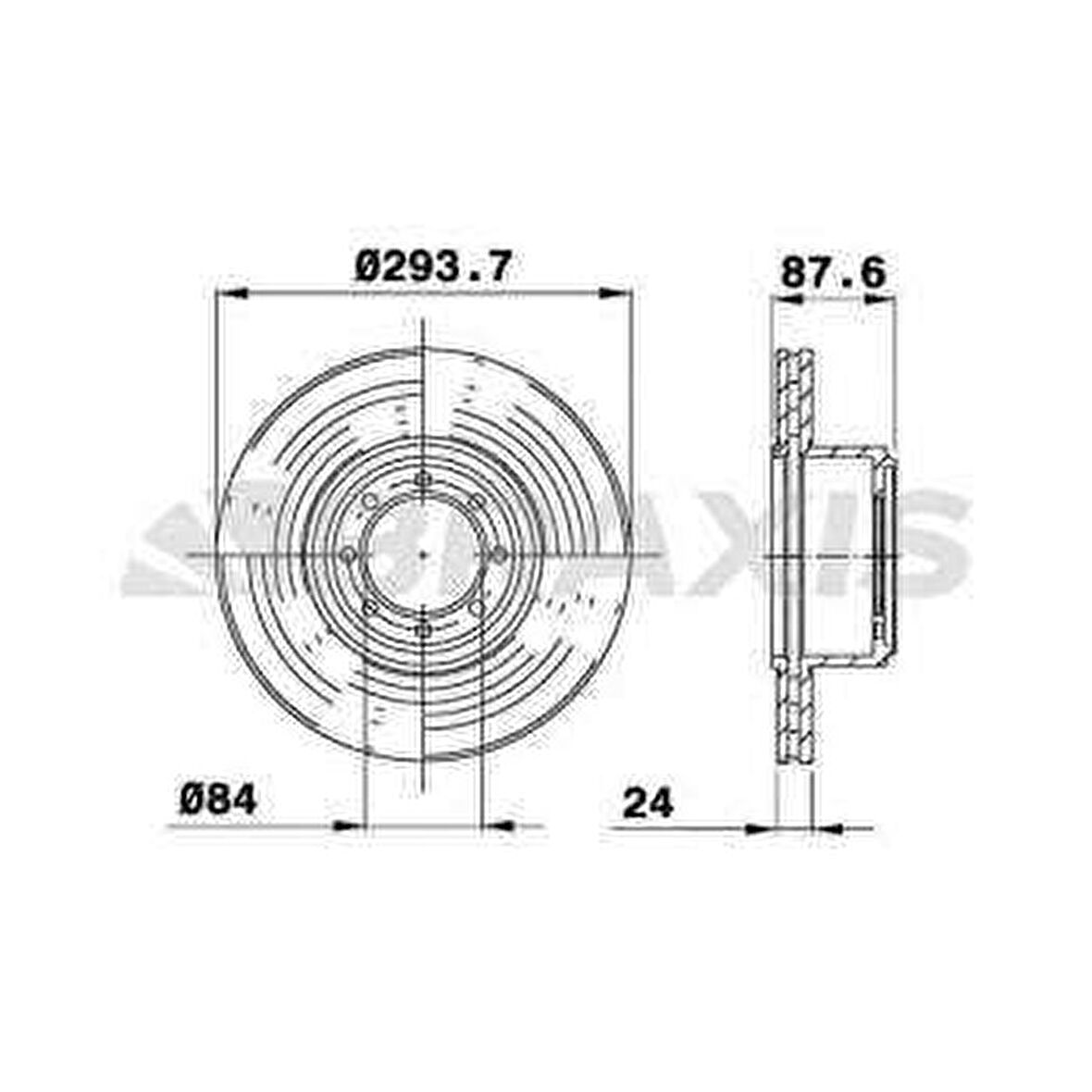 ARKA FREN DISK AYNASI HAVALI DAILY II 09 - 02- DAILY III 05 - 06- TASIMA KAPASITESI 3450 - 3950 KG - BRAXIS AD1054