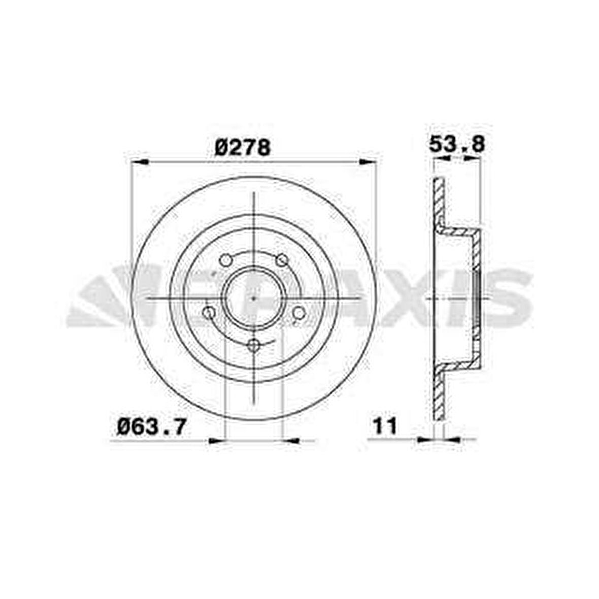 ARKA FREN DISK AYNASI CONNECT 1.8TDCI 02-13 ABSLI - BRAXIS AE0271