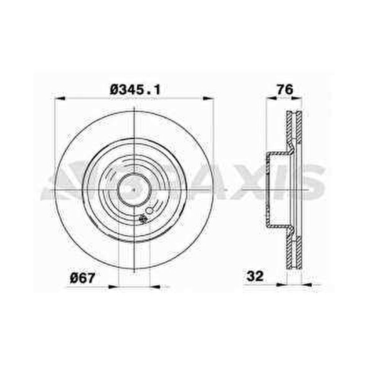 FREN DISKI ON S-CLASS W220 98-03 C215 99-06 - BRAXIS AD1094