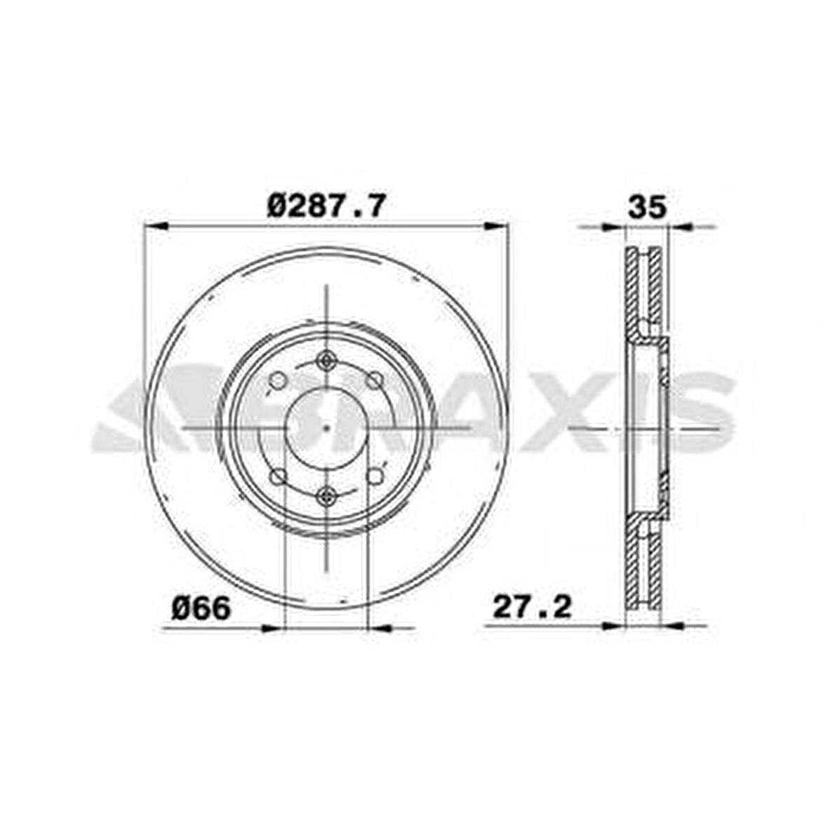 ON FREN DISK AYNASI HAVALI C5 C5 II 2.0HDI - 2.2HDI - 3.0 V6 01- XANTIA XANTIA II 3.0 V6 - 2.0T - 1.9T - 1.9D - BRAXIS AE0198