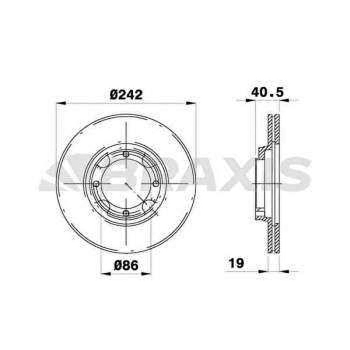 ON FREN DISK AYNASI HAVALI EXCEL ACCENT 1.3 1.5 94 00 242 MM - BRAXIS AE0238