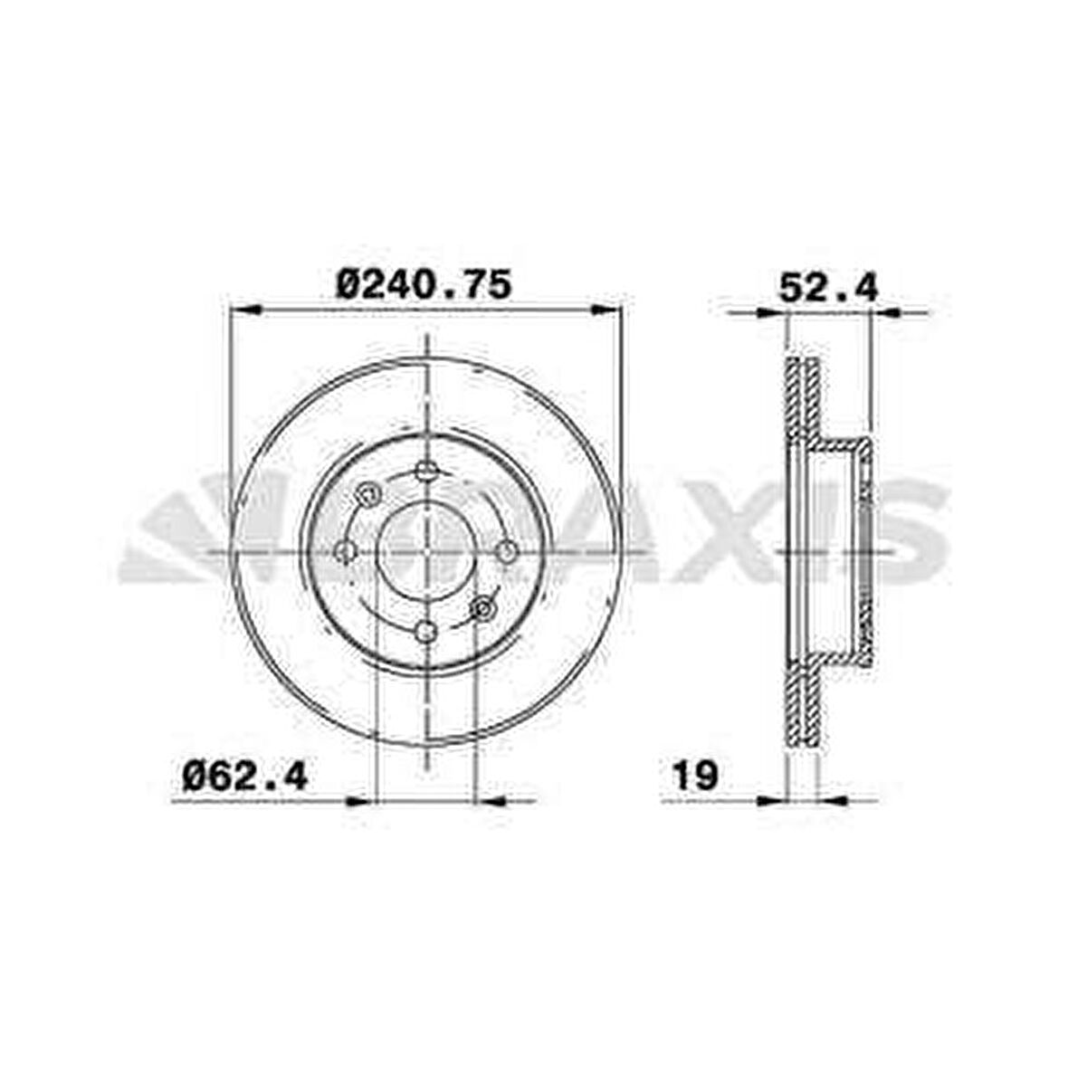 ON FREN DISK AYNASI ACCENT 1.3 1.6 BENZINLI 00 06 ADMIRA 1.5 DIZEL 3 SILINDIR 03 05 - BRAXIS AE0244