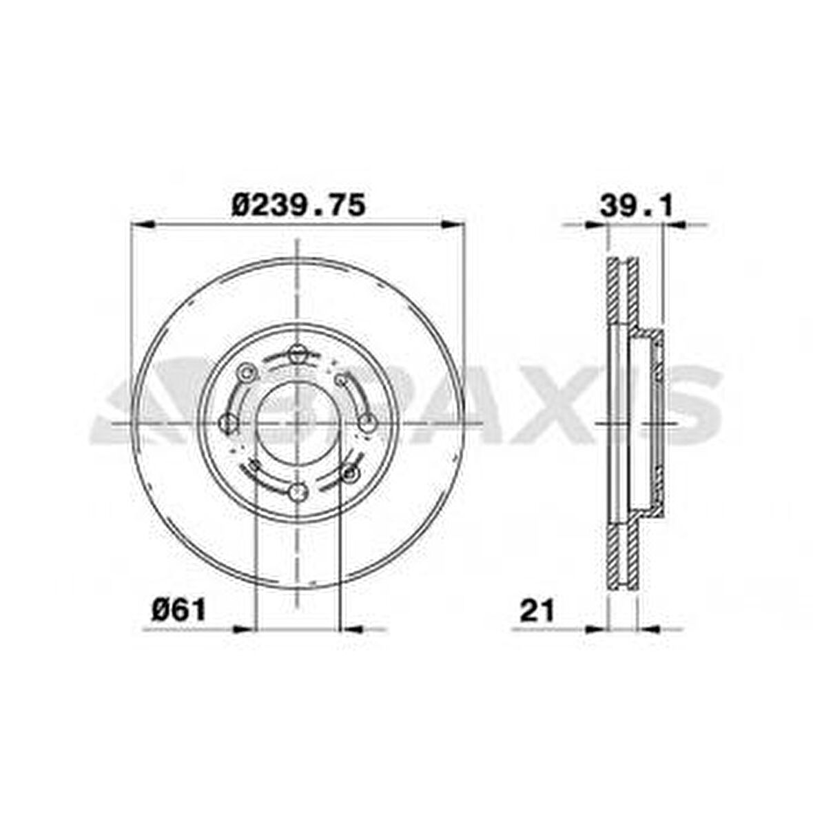 ON FREN DISKI AYNASI HAVALI HONDA JAZZ 2002-2008 CITY 2005-2010 240X4 - BRAXIS AE0187