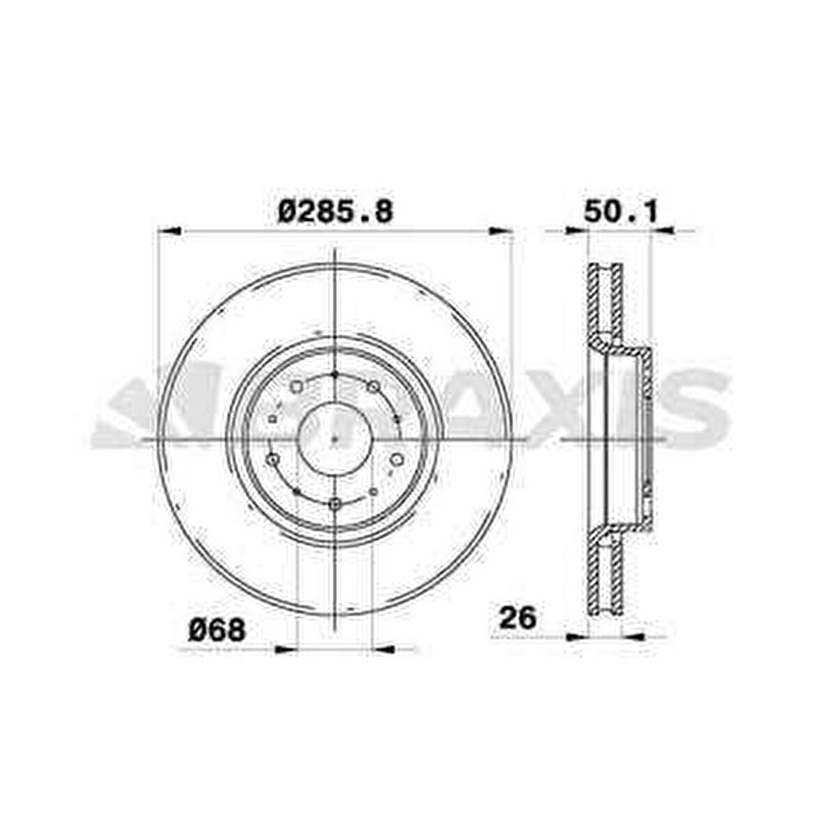 ON FREN DISK AYNASI HAVALI VOLVO  S60 00-10  S80 98-06 XC70 00- 07 V70 II  99-07 - BRAXIS AE0250