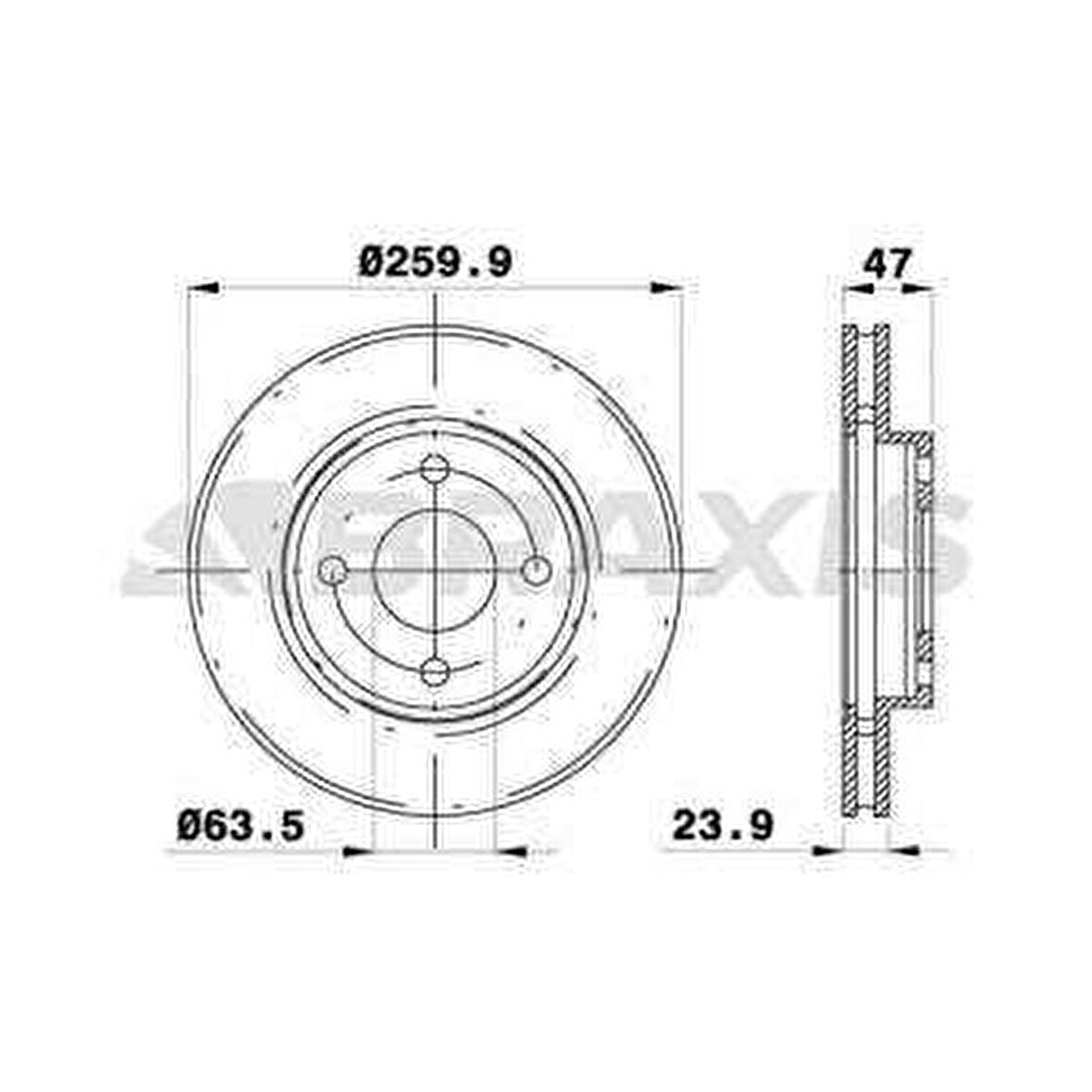 ON FREN DISK AYNASI MONDEO II - III 92-00 SCORPIO 94-98 COUGAR 98-001.6 16V - 1.8 - 2.0I 16V HAVA SOG - BRAXIS AE0116