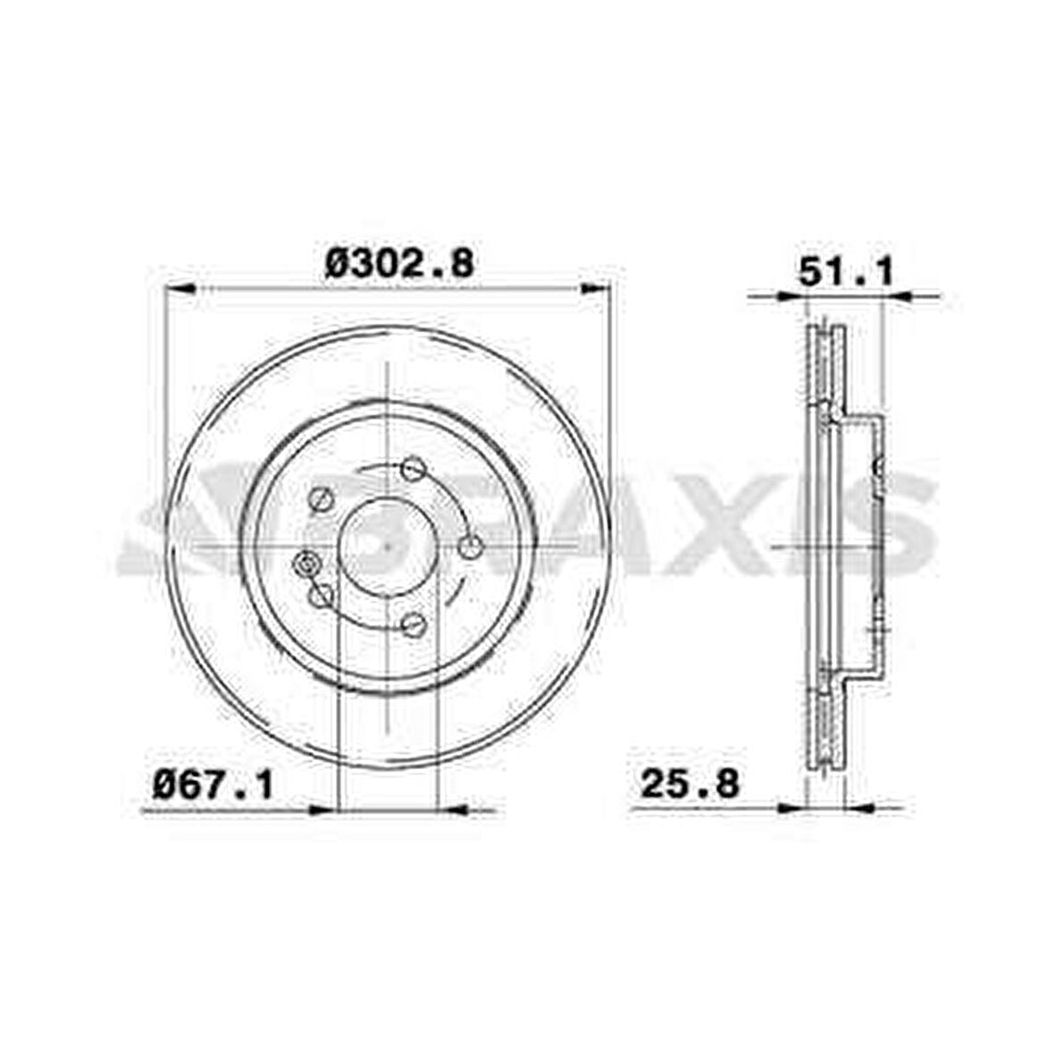 FREN DISKI ON ML-CLASS W163 98-05 - BRAXIS AE0399