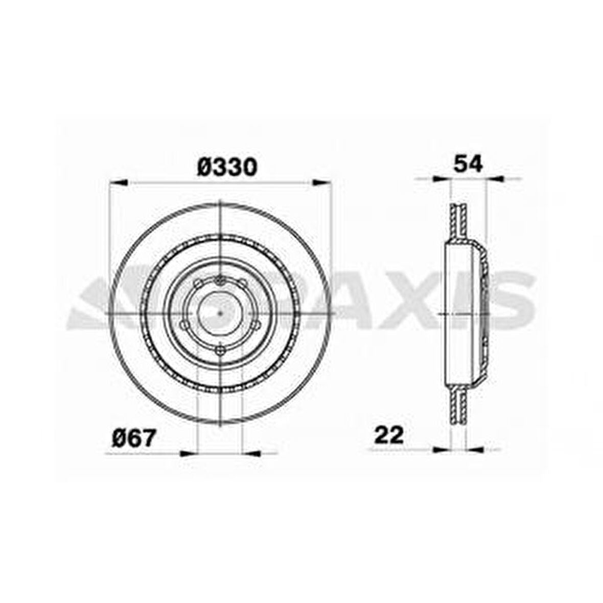 FREN DISKI ARKA 4-matic X164 06-12 W251 07-14 W164 05-11 - BRAXIS AE0409