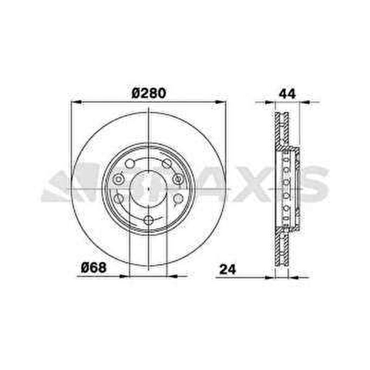 ON FREN DISK AYNASI FLUENCE MEGANE III IV SCENIC III LAGUNA III DUSTER 1.2 - 1.4 - 1.5DCI - 1.6 - 2.0 5 BIJ - BRAXIS AE0064