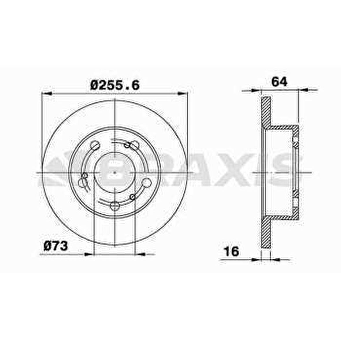 ON FREN DISK AYNASI FIAT DUCATO J5 C25 TALENTO 2.0 1.9TD 80-95 - BRAXIS AE0427