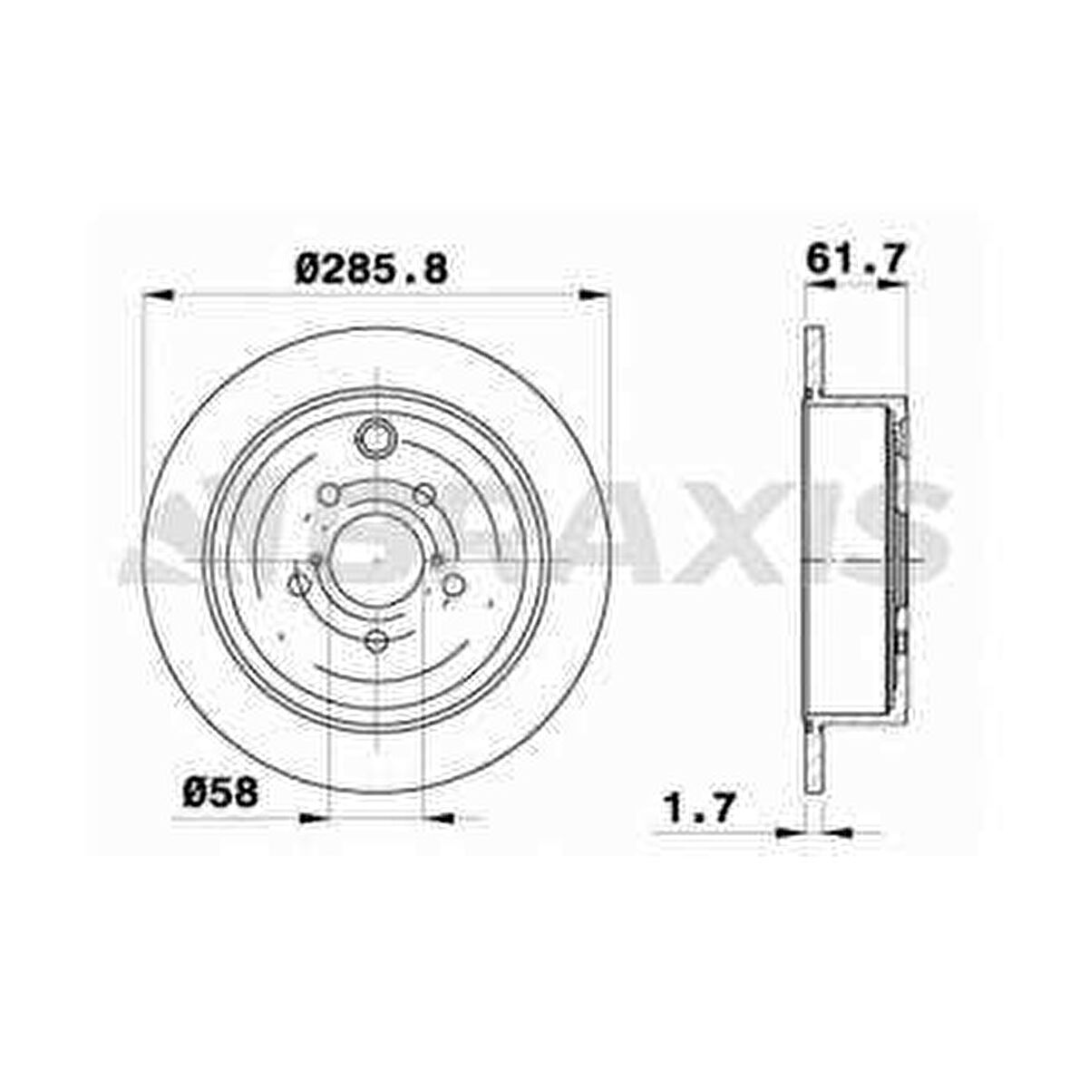 ARKA FREN DISK AYNASI SUBARU FORESTER IMPREZA LEGACY - BRAXIS AE0512