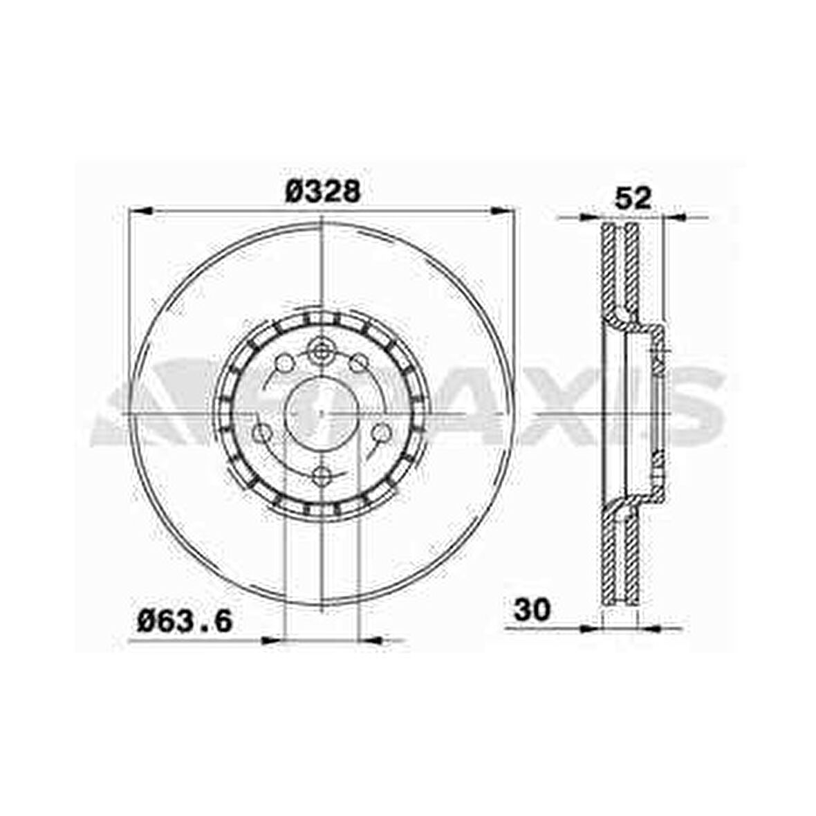 ON FREN DISK AYNASI VOLVO XC60 08=- - BRAXIS AD0399