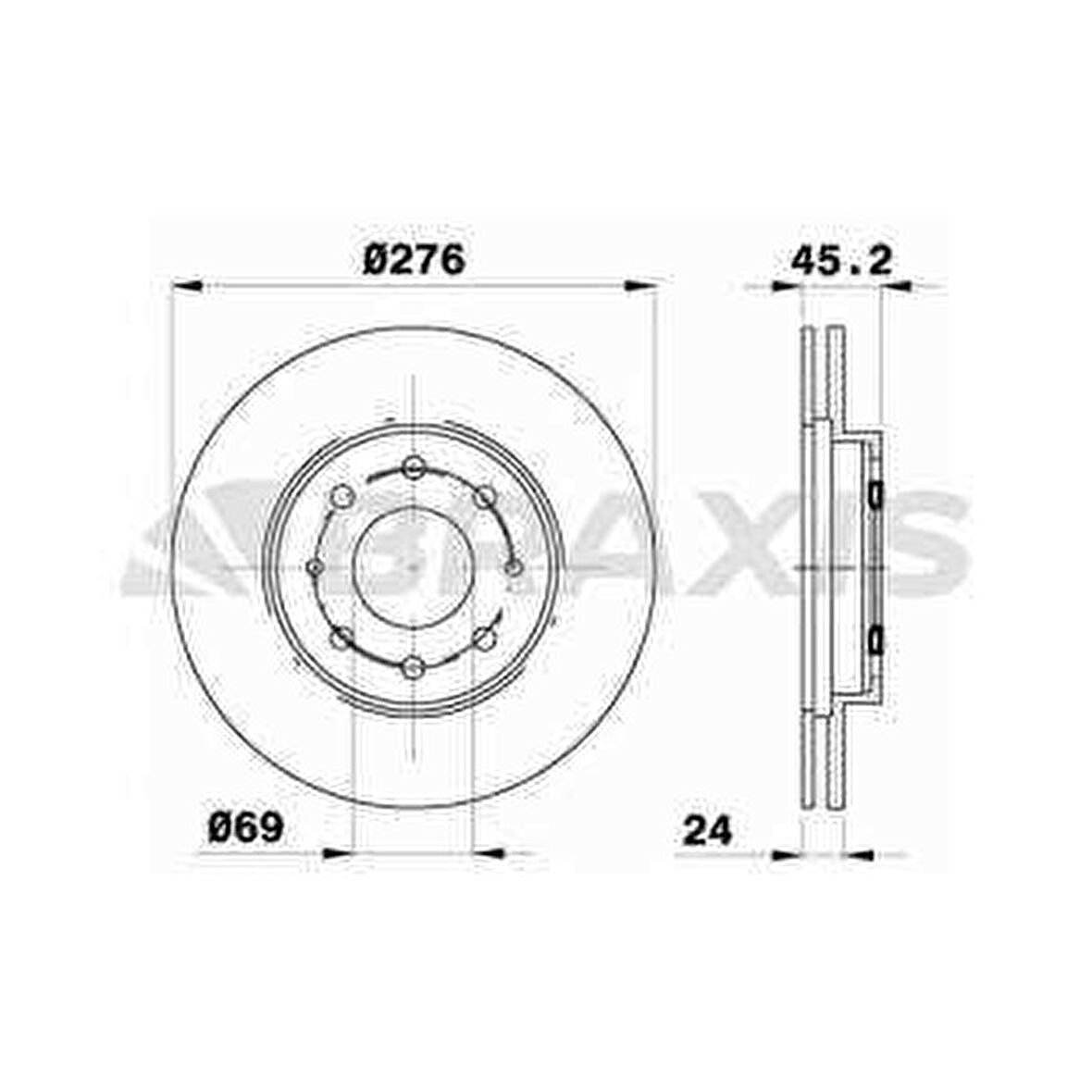 ON FREN DISK AYNASI MITSUBISHI GALANT 2.0I 2.4I - BRAXIS AE0604