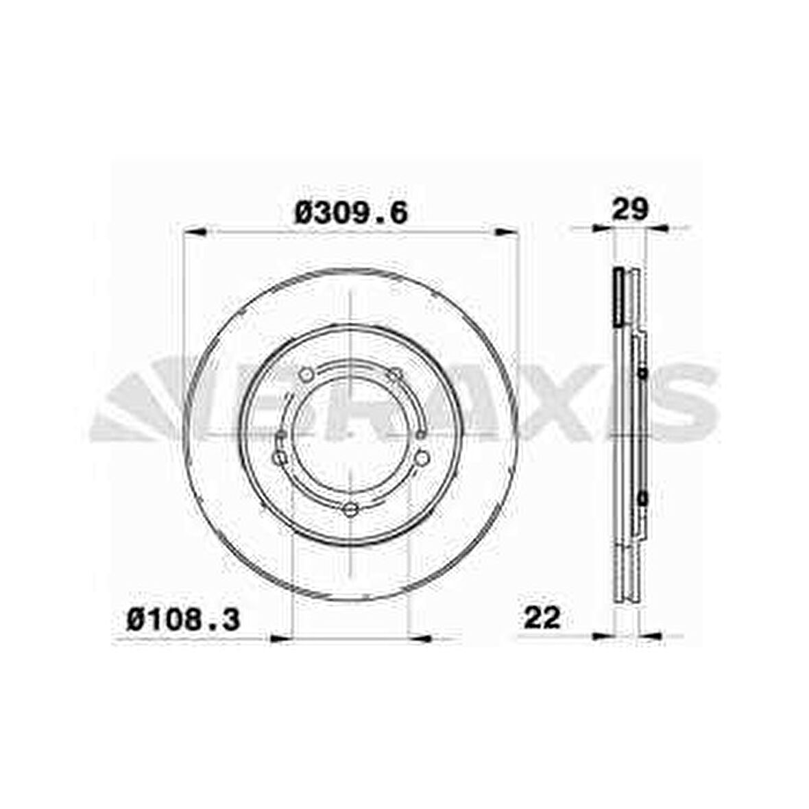 ON FREN DISK AYNASI HAVALI GRAND VITARA 98-05 310X5 - BRAXIS AE0311