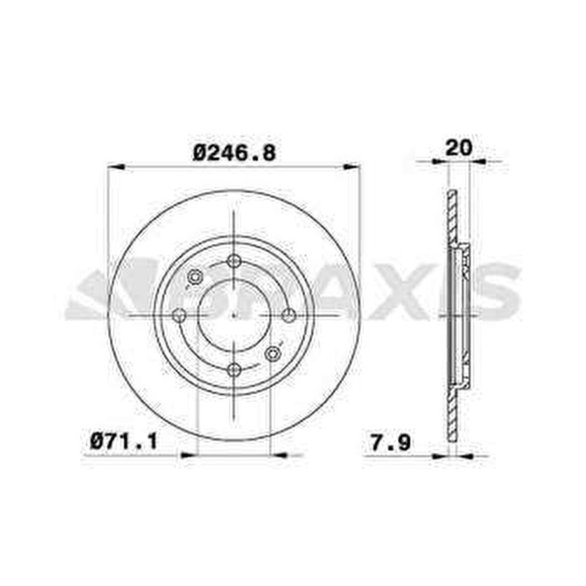 ARKA FREN DISK AYNASI PEUGEOT 205 309 II 1.6I 1.9I - BRAXIS AE0649
