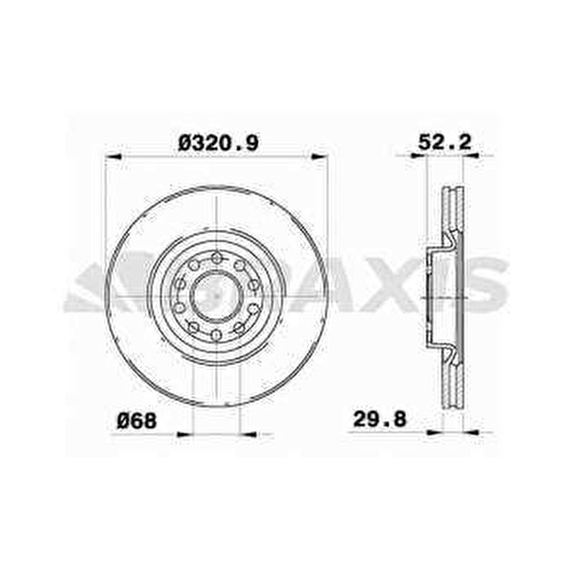 ON FREN DISK AYNASI HAVALI A6 AVANT 1.8T - 2.4T - 2.5TDI - 2.7T - 2.8 QUATRO - BRAXIS AE0771