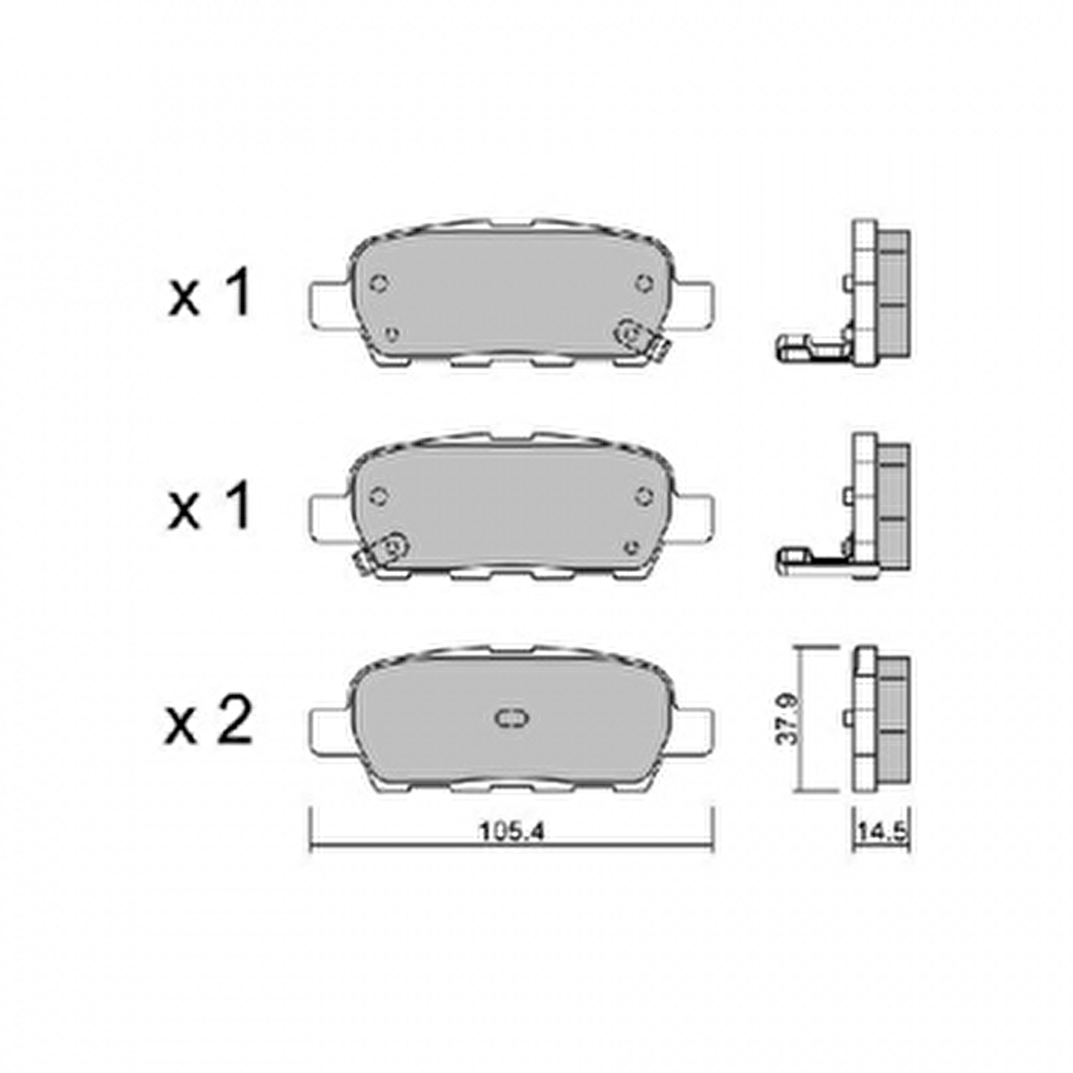 FREN BALATASI ARKA CUBE JUKE 10 - PULSAR 14 - Q50 Q60 Q70 13 - GRAND VITARA II 03 - - BRAXIS AB0617