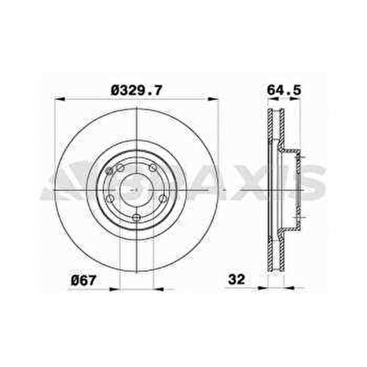 FREN DISKI ON W211 02-08 S211 03-09 R230 01-12 - BRAXIS AD0994