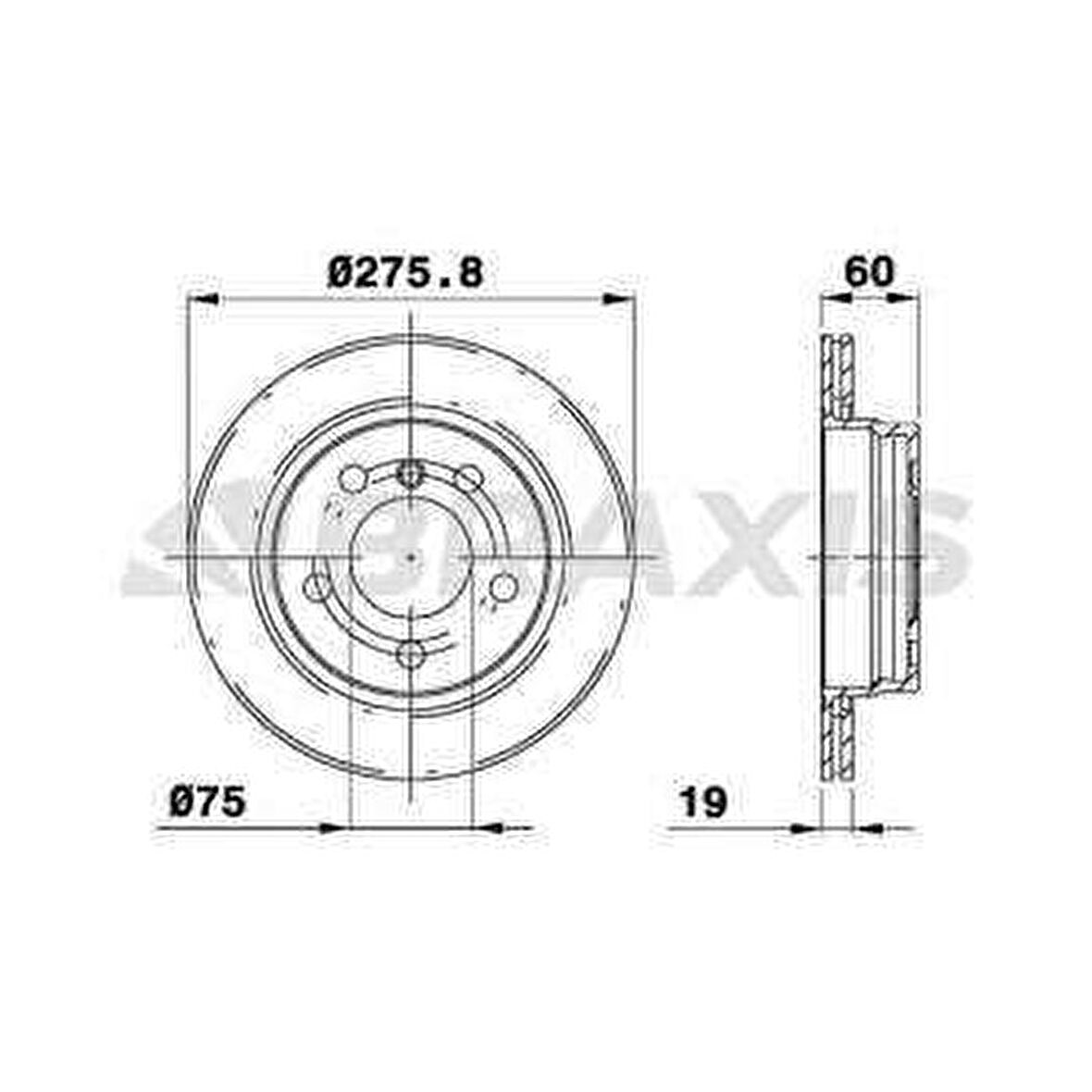 FREN DISKI ARKA HAVALI BMW E36 E46 - BRAXIS AE0149