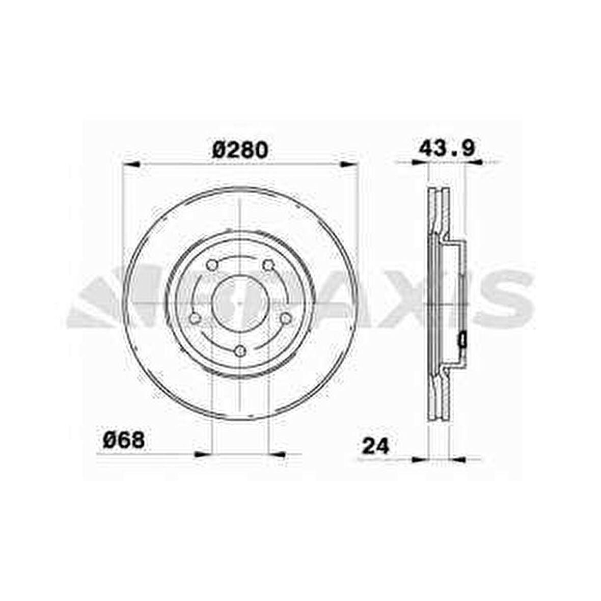 ON FREN DISK AYNASI JUKE F15 1.5 DCI 1.6 10=- HAVA KANALLI - BRAXIS AE0260