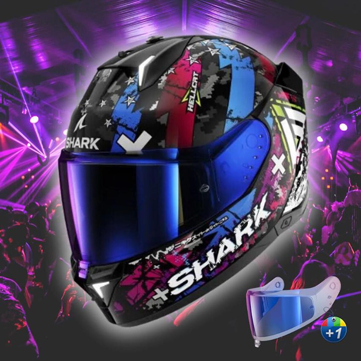 Shark Skwal İ3 Hellcat Kapalı Kask - Mavi