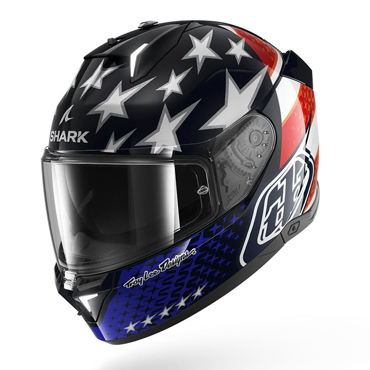 SHARK SKWAL İ3 US FLAG LACİ KIRMIZI BEYAZ KAPALI KASK