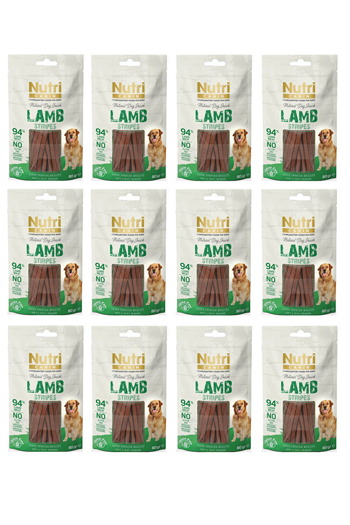 Nutri Canin Kuzu Etli Fileto Tahılsız Köpek Ödülü 80 Gr. X 12 Adet