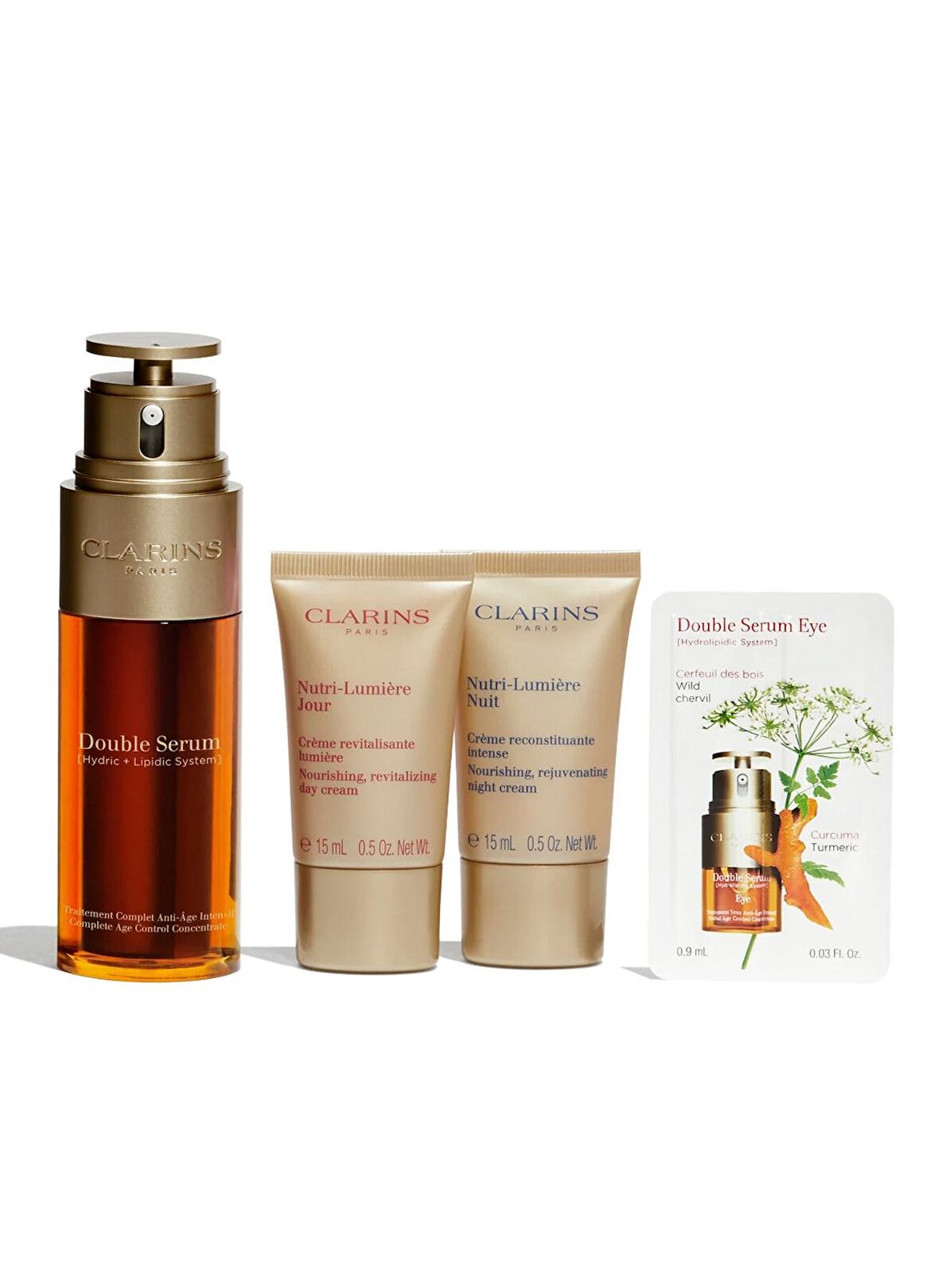 Clarins Extra Double Serum ve Nutri Lumiere Cilt Bakım Seti