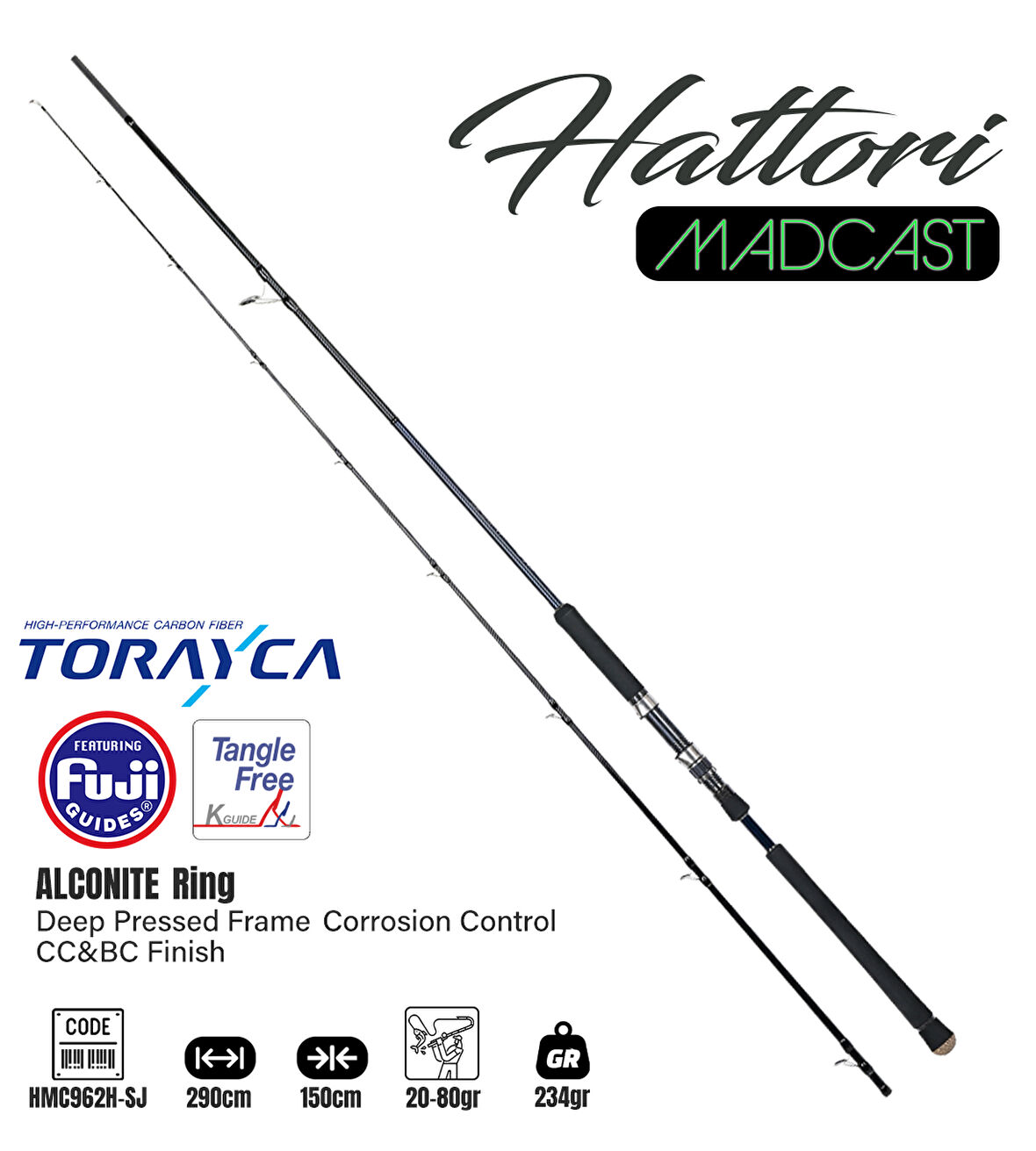 Fujin Madcast 290cm 20-80gr Shore Jig Kamışı