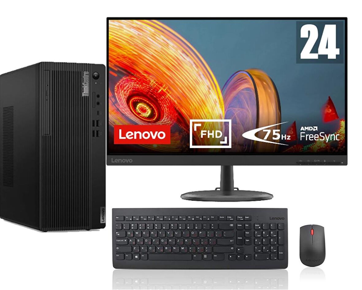 LENOVO THINKCENTRE M70T GEN 3 İntel Core i7-12700 128gb 2tb SSD 23.8 Lenovo Monitör Windows11Pro MasaÜstü Bilgisayar 111T6000CTXM29+ZettaUsbBellek