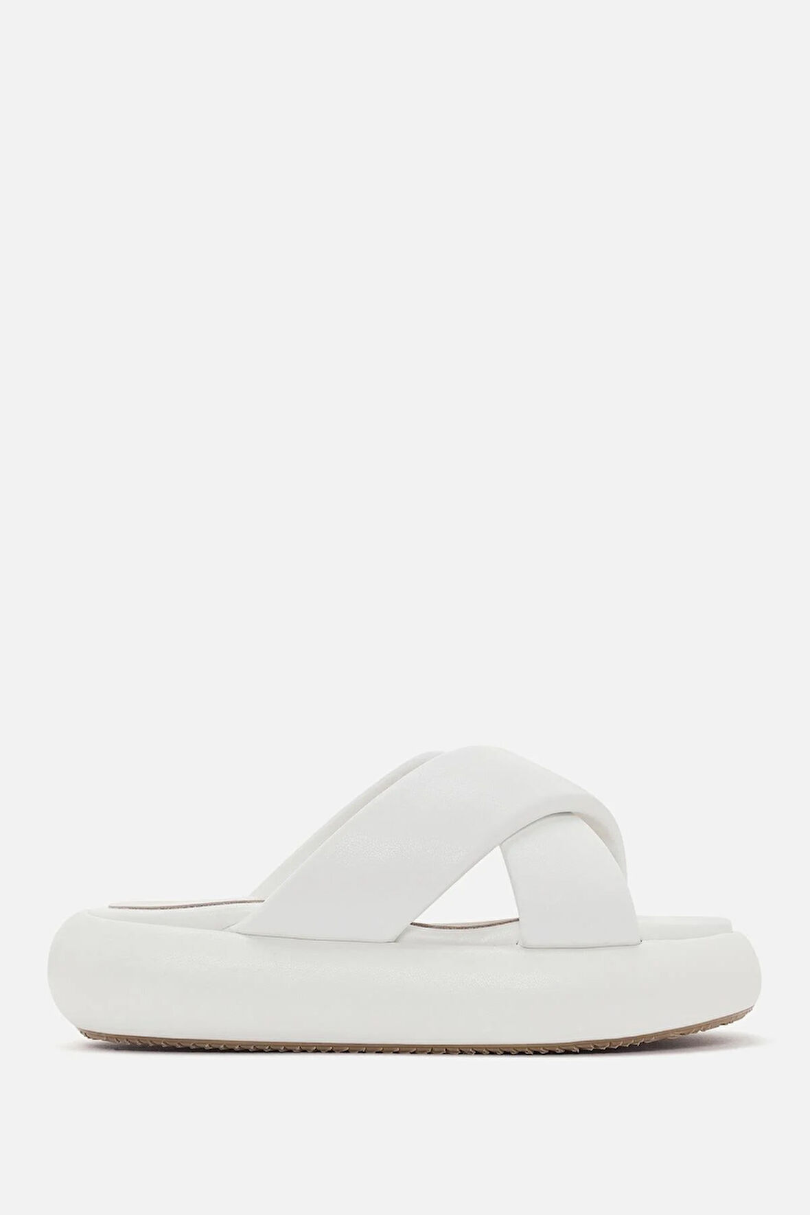 Khayt Kadın Beyaz Kalın Taban Terlik