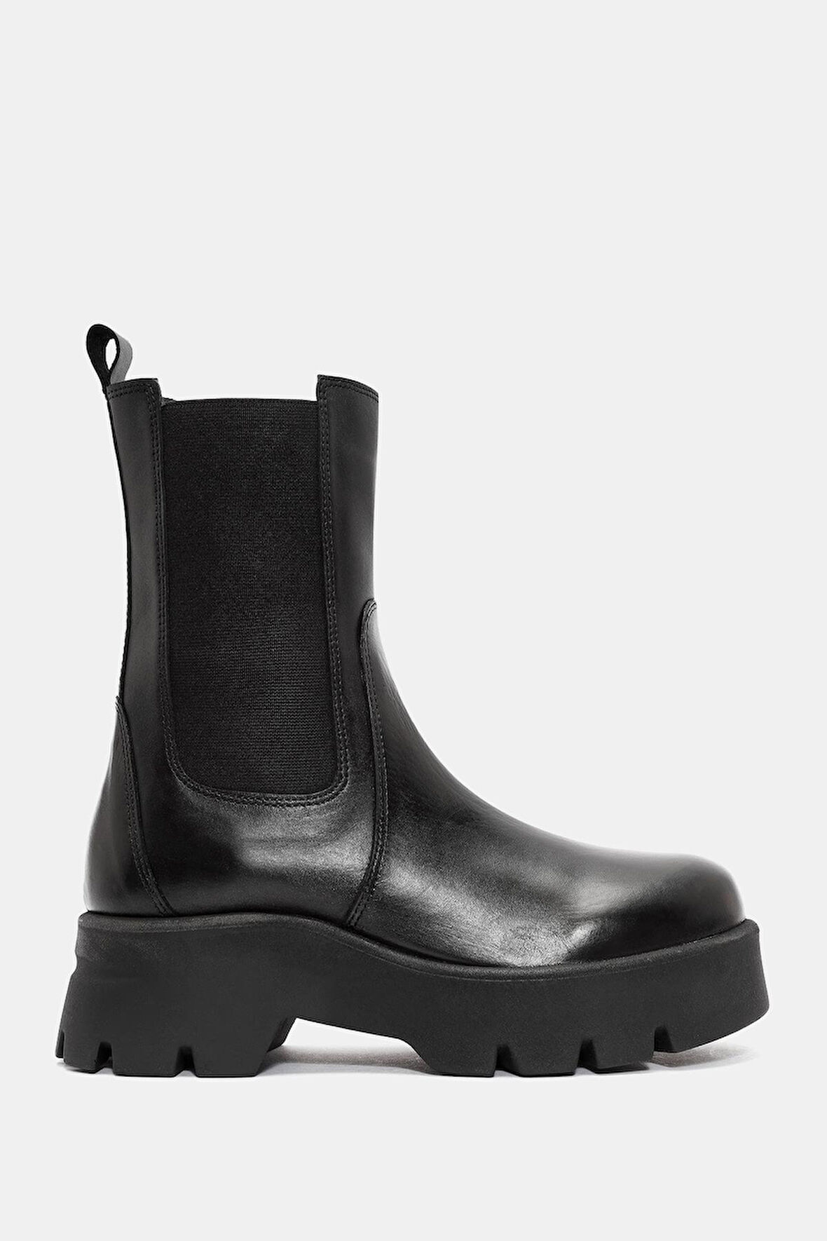 Roslyn Kadın Siyah Gerçek Deri Chelsea Bot