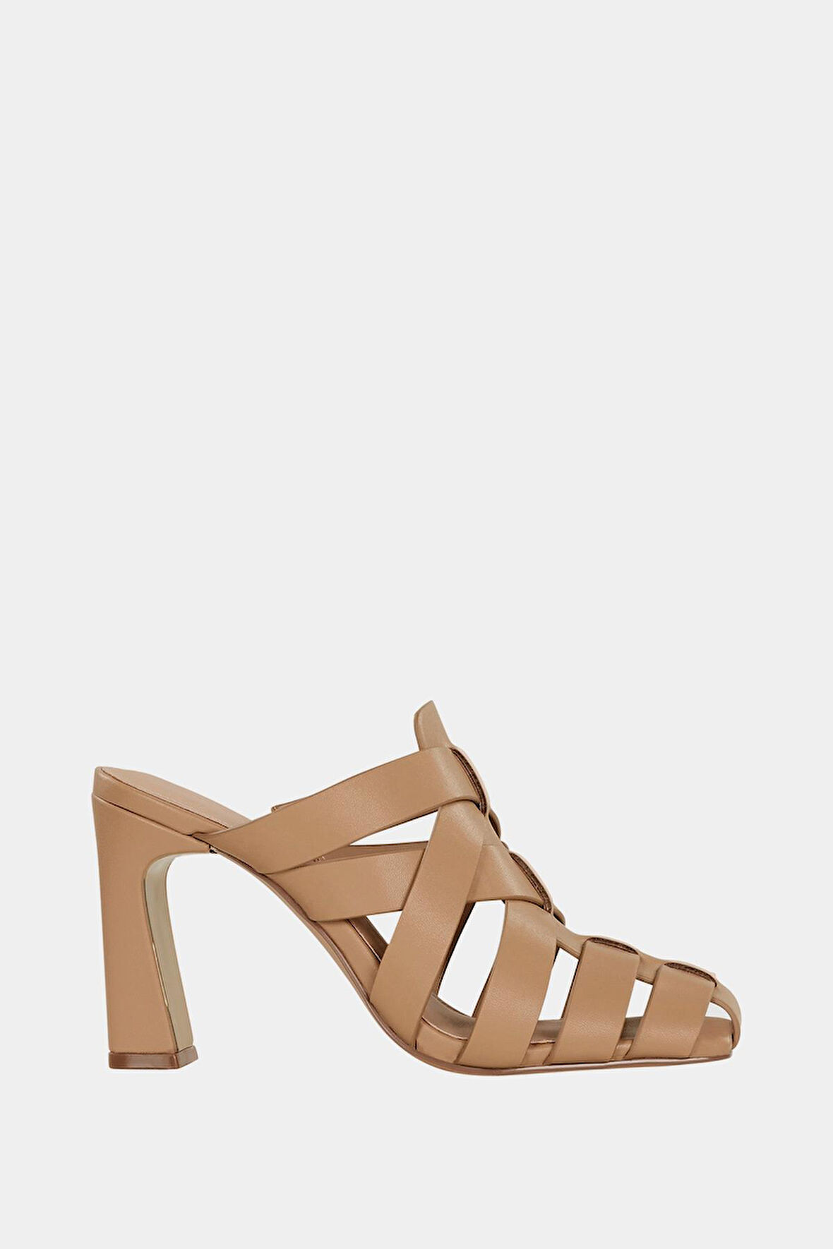 The Puebla Fisherman Mule Kadın Taba Bantlı Topuklu Terlik